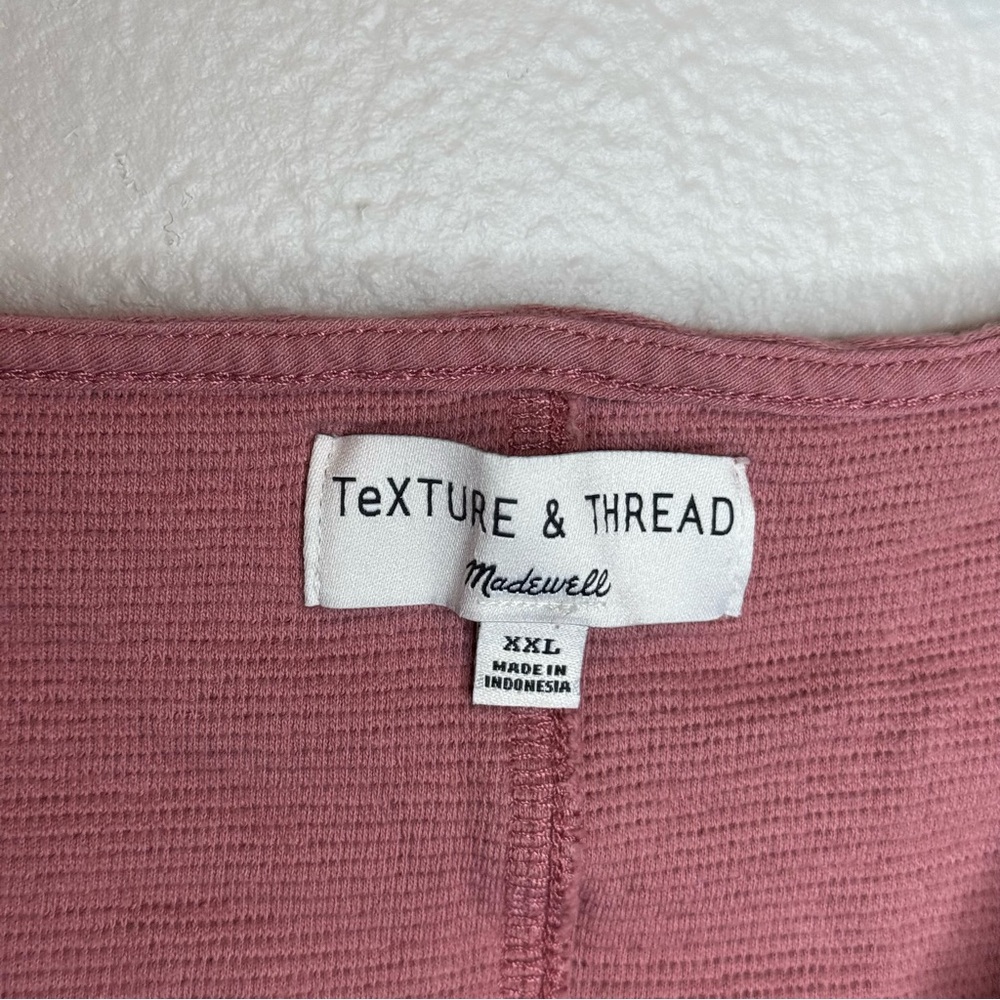 Madewell Texture & Thread Button-Front Tie Tank Top In Blush Pink - Picture 7 of 10